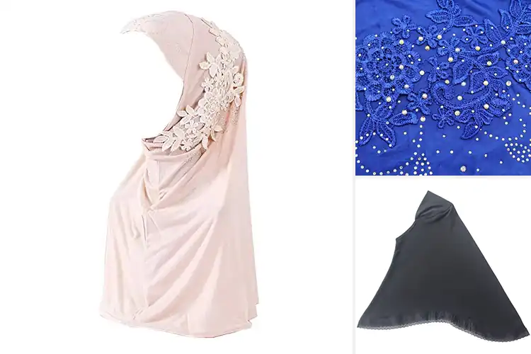 Detailed view of Best Adorable Lace Decoration Hijab