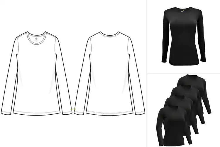 Detailed view of Best Black Underscrub Shirts
