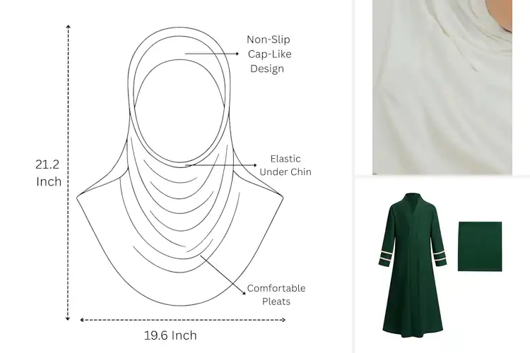 Detailed view of Best For Eid and Everyday Wear Muslim Girls Hijab