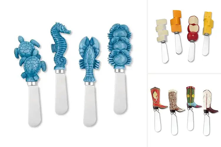 Detailed view of Best Hand Painted Cheese Knives