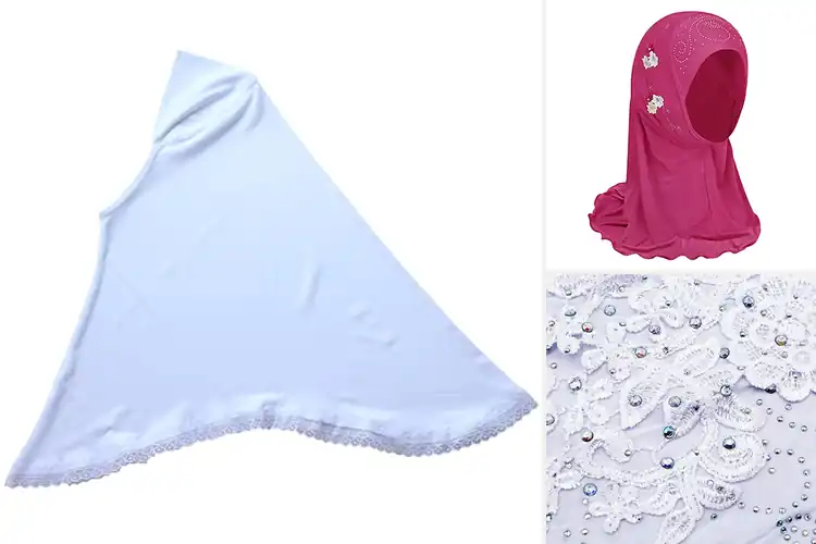 Detailed view of Best Lace Decor Hijabs For Girls: 10 Stunning & Comfy Styles