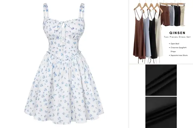 Detailed view of Best Lace-Up Open Back Dresses