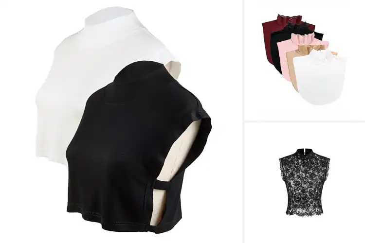 Detailed view of Best Layering Top Mock Collar