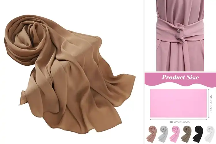 Detailed view of Best Lightweight Polyester Hijab