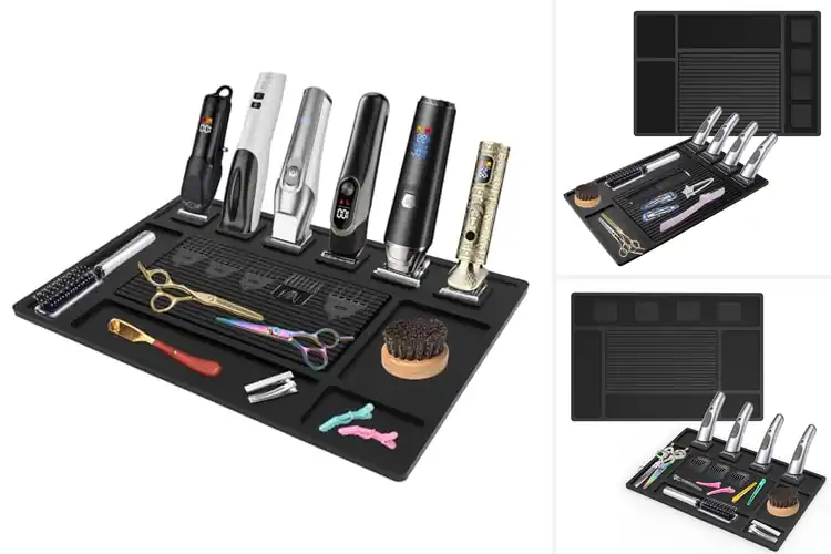 Detailed view of Best Magnetic Barber Mat Organizers