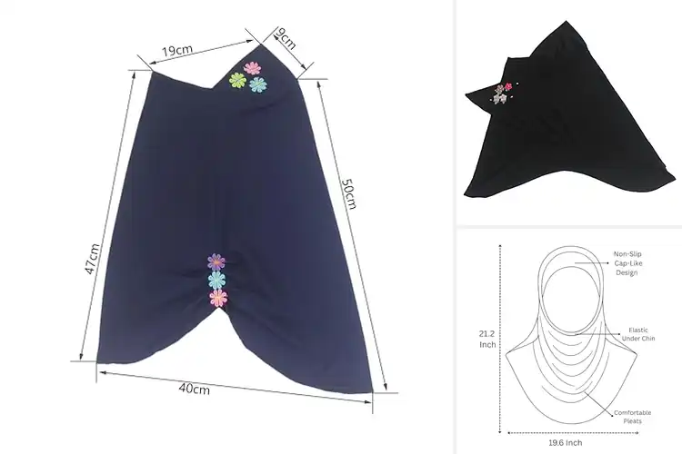 Detailed view of Best One Piece Ready To Wear Hijab For Kids