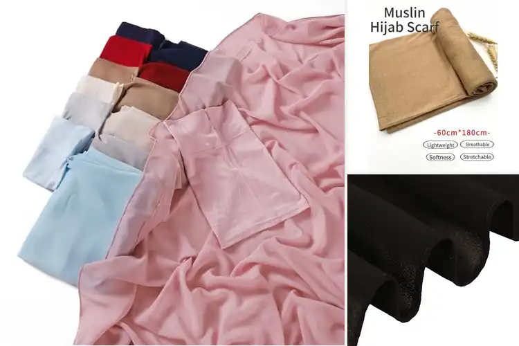 Detailed view of Best Polyester Hijabs: Soft & Magnetic for All-Day Comfort
