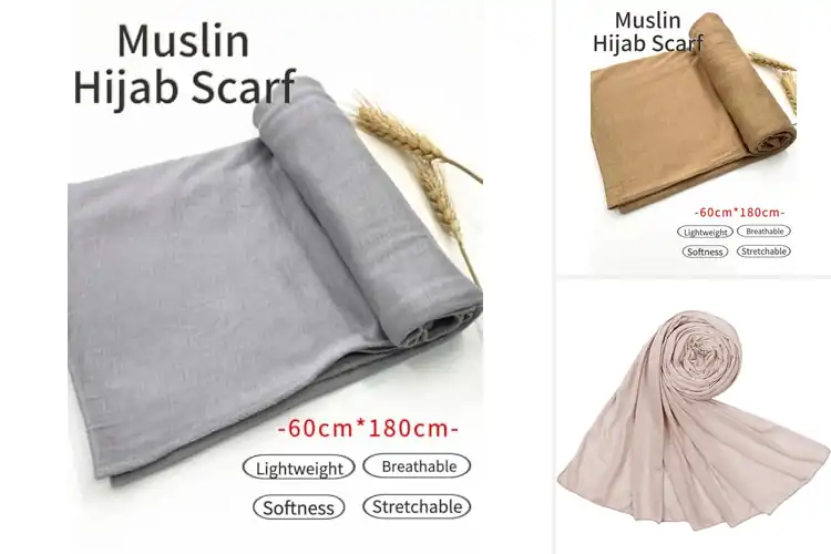 Detailed view of Best Polyester Soft Lightweight Hijab Silhouette