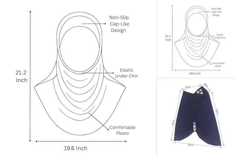 Detailed view of Best Ready-to-Wear Hijabs for Girls