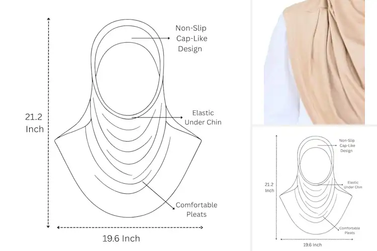 Detailed view of Best Ready to Wear Hijabs for Kids