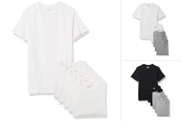 Detailed view of Best Slim Fit Crew Neck Undershirts