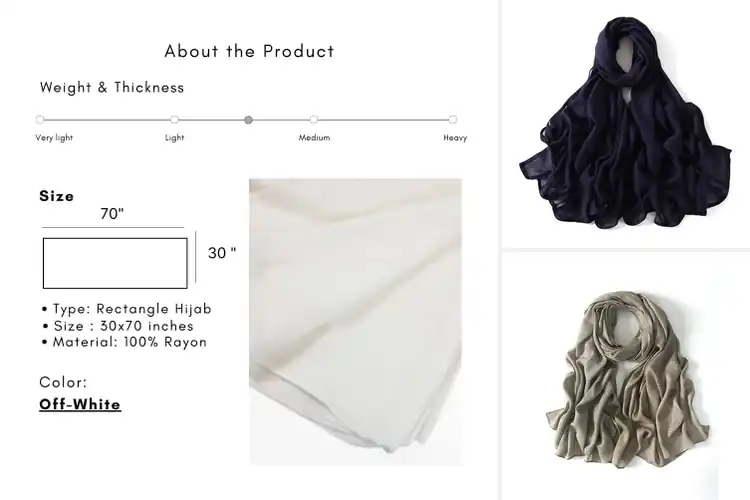 Detailed view of Best Solid Color Hijab For Everyday Wear