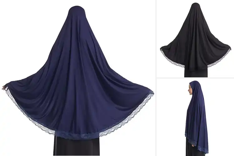 Detailed view of Best Solid Color Hijab With Lace
