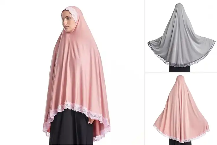 Detailed view of Best Solid Color With Lace Hijab