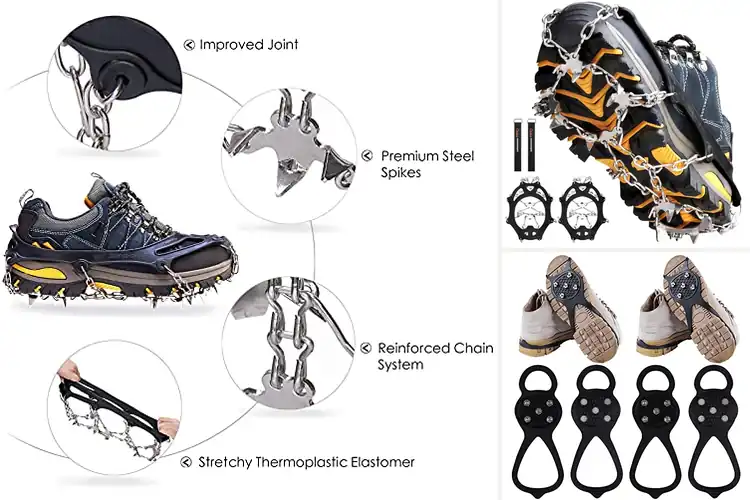 Detailed view of Best Traction Shoes for Ice: 19 Spikes & Secure Fit
