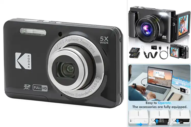 Detailed view of Best Travel Cameras: Lightweight 4K Zoom & Flip Screen Picks