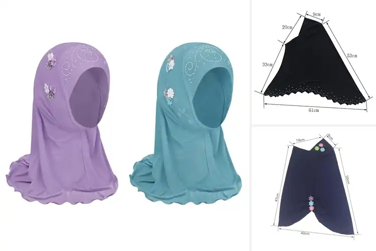 Detailed view of Best Unique Design Hijabs for Girls