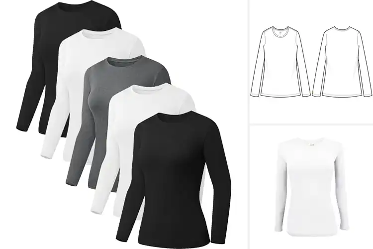 Detailed view of Best Women’s Underscrub Shirts